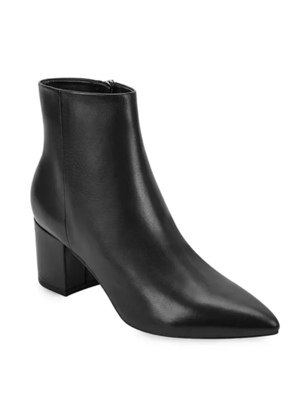 Marc Fisher LTD Jarli Leather Black Pointed Booties Size 7.5